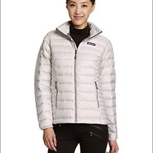 Cream patagonia down jacket